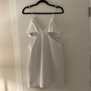 Zara white cut out dress